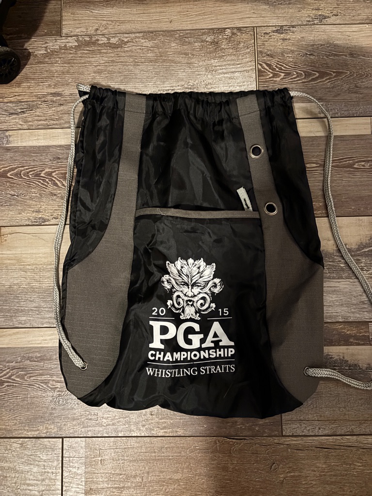 2015 Pga Championship Black Drawstring Golf Bag